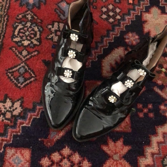 Chloe rhinestone patent leather ankle booties - Picture 4 of 10